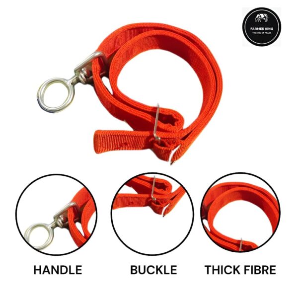 Farmer King Cow/Buffalo/Bull/Horse Solid Nylon Neck Belt, Rock Strong Collar, 1 Meter Adjustable Bel