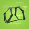 61hyYFsIPLL._SL1080_.jpg Avocado dip Premium Adjustable Washable Training Freedom H-Harness for Dogs and Puppies-Bold Range | Dark Green | Small