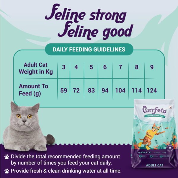 61iQpPQbi5L._SL1200_.jpg Adult Dry Cat Food | Chicken & Ocean Fish | 3 kg | 40% Reduction in Urinary Track Diseases |Anti Hairball Formula |Healthy Skin & Coat |Improves Digestive Health