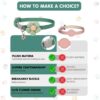 YellowCult Fancy & Comfortable Pet Collars for Cats, Puppies, Small Dogs, Fat Rabbits with Adjustable Size, Bell & Buckle Safety Lock-[Knitted Flower] - [Mint Green]