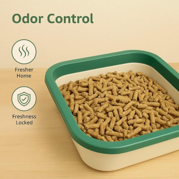 Bravo & Co. EcoLit Wooden Cat Litter 5kg | Chemical-Free, Eco-Friendly & Sustainable | Odor Elimination & High Absorption | Dust-Free Litter for Multiple Cats | Comfortable & Easy Cleanup