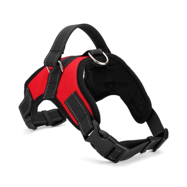 PSK PET MART Dog Harness Adjustable Vest Chest Belts (54-70Cm Neck,63-84Cm Girth) Dog Standard Harness (Large, Red) and Dog Leash 15mm(Color May Vary)