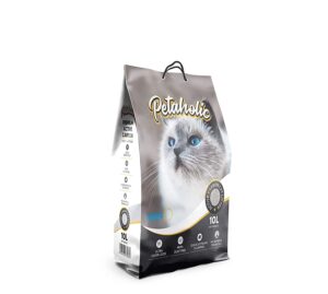 DOGTOWN Petaholic Active Carbon cat litter100% Natural | Dust Free | Super Absorbent | Chemical Free | ((10L) (Pack of 2)
