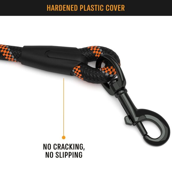 61jTnaTNUcL._SL1500_.jpg ACTIVE PETS Strong Dog Rope Leash with Soft Comfortable Padded Handle and Highly Reflective Threads, Dog Leash for Small Medium and Large Dogs, Puppy Leash for Training Running and Walking (Orange)