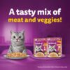 61jYX7-6L._SL1100_.jpg Whiskas Tasty Mix Adult (1+ Year) Wet Cat Food, Chicken with Tuna & Carrot in Gravy, 70 g, Pack of 28| Made with Real Fish| Complete & Balanced Nutrition for Adult Cat