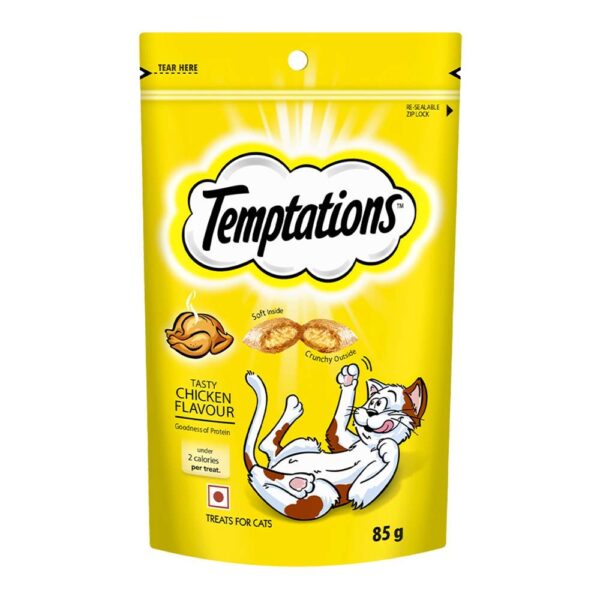 61k7D7G2YRL._SL1000_.jpg Whiskas Wet Cat Food for Adult Cats (1+Years), Chicken in Gravy Flavour, 96 Pouches (96 x 85g) & Cat Treat, Tasty Chicken Flavour - 85 g