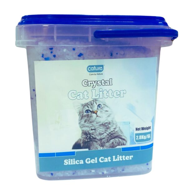 Cature Care by Nature Premium Crystal Cat Litter, Ultra Absorbent Silica Gel, 2.8kg/6L, Dust Free, Eco-Friendly Litter for Cats