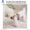 61khqO6oQZL._SL1500_.jpg A+a Pets' Retro Vest Harness & Leash Set | No Pull, No Escape, Breathable, Cute Combo for Puppies, Small Dogs, Cats (Comic, S)