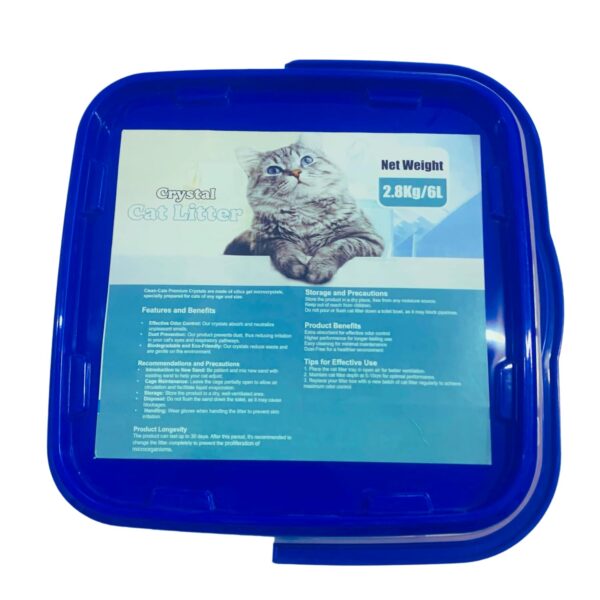 Cature Care by Nature Premium Crystal Cat Litter, Ultra Absorbent Silica Gel, 2.8kg/6L, Dust Free, Eco-Friendly Litter for Cats