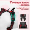 Premium Reflective Dog Vest Harness| Soft Breathable| Padded Handle| Adjustable Straps & Luxury Buckle| No-Choke with Free Leash (RED, Medium Dog 14-22 kg Harness with Leash)