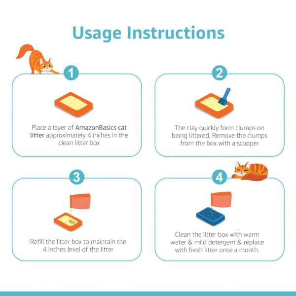 Amazon Basics Scoopable Smart White Bentonite Cat Litter | Soap Fragrance | Scented Cat Litter | 5Kg - Pack of 2