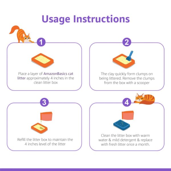 Amazon Basics Premium Tofu Cat Litter | 5 Kg (2.5 Kg x 2 Packs) | Organic | Biodegradable | Flushable | Dust-Free | Instant Clumping | Mild Lavender Fragrance