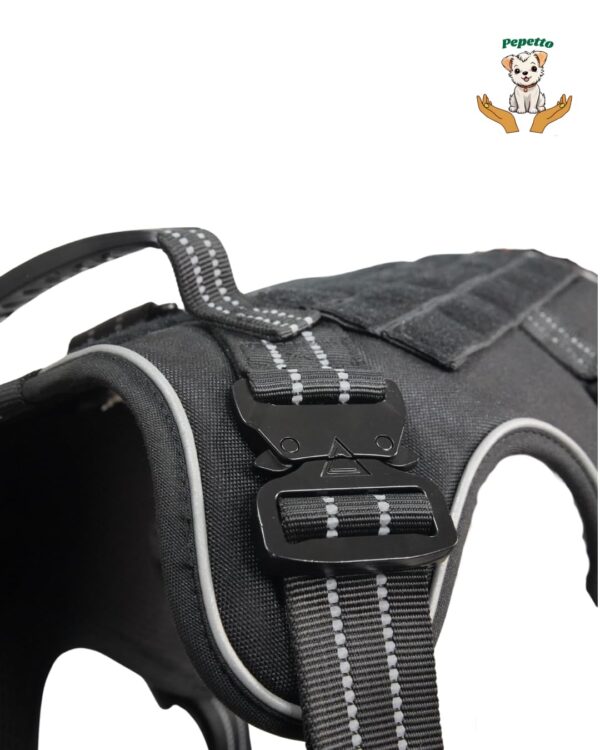 Dog Harness Tactical Dog Reflective Vest with Leash Pet Harness Military Standard Grade Material All Dog Breeds (Medium)