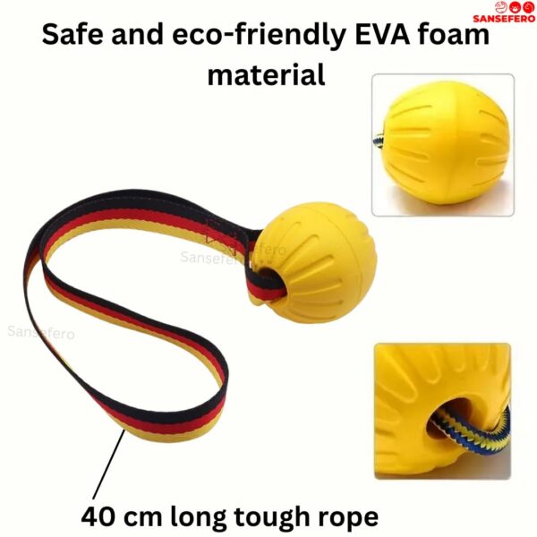 61letX052RL._SL1080_.jpg Rope Ball Dog Toy Interactive Pet Training Toy Ball for Tug, Chew, Fetch & Play Perfect for Powerful Chewers Play Ball Dental Clean (Rope Ball) Yellow
