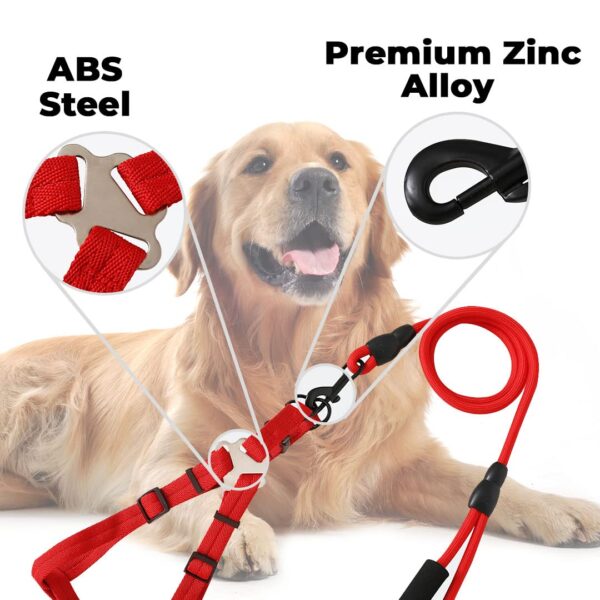 61lvgK6eViL._SL1080_.jpg Kuber Industries Dog Harness and Leash Set, Red