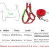 15mm Nylon Reflective Dog Harness & Leash Set | Daily Walking Durable for Small and Medium Dogs & Puppy Harness and Leash (Red)