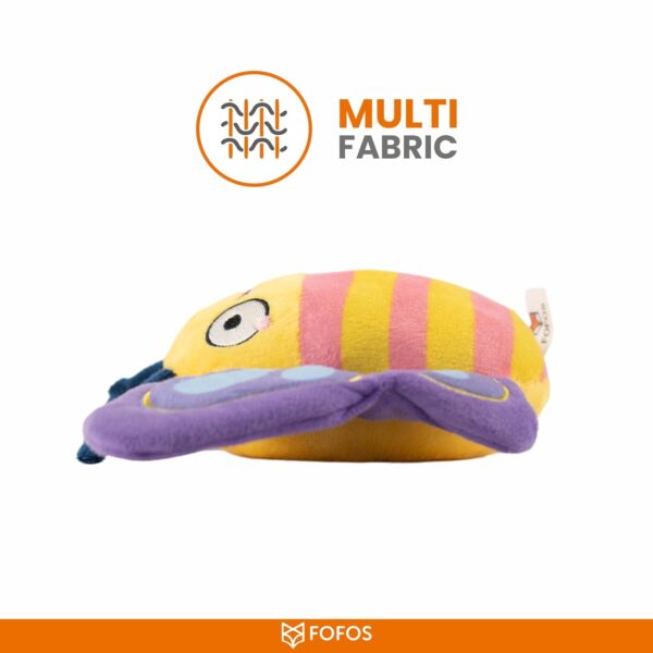 BarkButler x FOFOS Garden Butterfly Plush - Soft & Squeaky Toys for Dogs, Dog Toys for Small to Medium Dogs (0-20kgs) - Blue