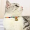 Dog Trust Ethnic Pet Collar with Bell Safety Adjustable Cat Necklace Ethnic Style Cat Collar Pack of 1 pcs