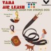 61my2U2AbbL._SL1080_.jpg Vama AIR Leash Sustainable & EcoFriendly 100% Natural Cotton Solid Brass Hook Super Durable Anti Slip Leash for Large Dogs 5 Feet Long X 1.25 Inch Wide Hand Made Cocoa Brown