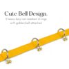 Dog Collar Belt and Leash Set for Large Dogs, Dog Stylish Nylon Leash Belts with Bell - Labrador, Golden Retriever, Pitbull, German Shepherd, Husky, Doberman (Large, Yellow)