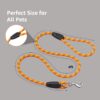 61n1Pf6GJxL._SL1500_.jpg amazon basics, Heavy Duty Reflective Dog Leash 4ft /122 cm Long Nylon Rope Leash with Anti-Slip Padded Handle for Medium & Large Dogs Durable Training Leash |12 mm Thickness | Pink