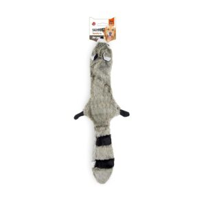 BarkButler x Fofos Skinneez Stuffing Free Raccoon - Soft & BarkButler x Fofos Skinneez Stuffing Free Raccoon - Soft & Squeaky Toys for Dogs, Dog Toys for Large Dogs (5-30kgs) - Grey