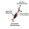 61nTGcv47-L._SL1500_.jpg Short Rope Dog Leash, with Rubber Hand Grip, Orange - 24 Inch, 15mm