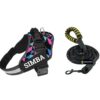 Customized Dog Vest Harness with Pet Name, Personalized Dog Belt with Dog Name, No Pull Harness Reflective .Best for 11-23kg Dogs. (Retro - Combo, Medium)