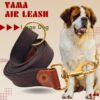 Vama AIR Leash Sustainable & EcoFriendly 100% Natural Cotton Solid Vama AIR Leash Sustainable & EcoFriendly 100% Natural Cotton Solid Brass Hook Super Durable Anti Slip Leash for Large Dogs 5 Feet Long X 1.25 Inch Wide Hand Made Cocoa Brown