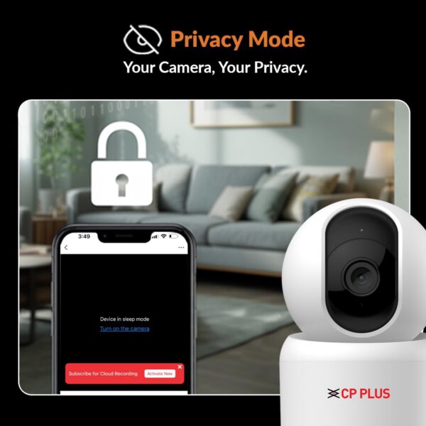 CP PLUS 2MP Smart Wi-Fi CCTV Security Camera with 360° View | View & Talk | Motion Tracking | CTC Cyber Secure Tech | Cloud Storage | Alexa & Google Home | CP-E25Q (Pack of 2)