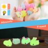 2 Pack Squishies Mochi Squishy Toys Glow in The Dark Party Favors for Kids - Mini Kawaii Squishies Mochi Animals Stress Relief Squishy Pack Squishy Cat Squishys with Storage Box