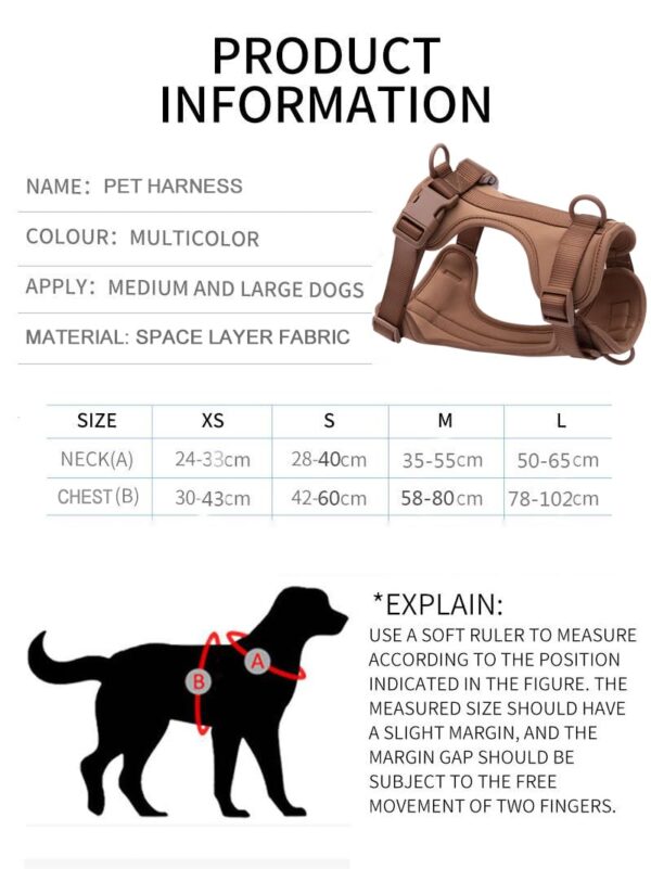 No-Pull/No Choke Comfortable Dog Vest Harness, Ultralight Breathable Mesh Traction Strap, Easy to Clean, Adjustable Soft Padded Vest for Dogs (Coffee, Small)