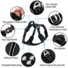 HANK Dog Harness | 3M Reflective Strap | Dog Body Vest for Medium Dogs | Soft Comfortable Padded | Anti Pull Harness for Walking, Training (Black - M (14-22Kg)