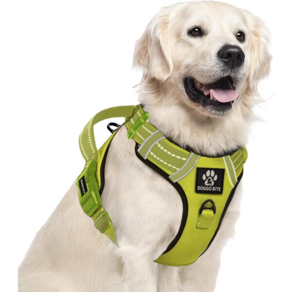 Premium Reflective Dog Vest Harness| Soft Breathable| Padded Handle| Adjustable Straps & Luxury Buckle | Soft Padded Mesh | No Pull | No-Choke | Chest 28-35 inch | All Giant Breeds 35-60 Kg