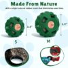4-in-1 Dog Toys, Frozen Dog Treat to Keep Them Busy, Treats Puzzle Ball Toy, Interactive Treat Dispensing Dog Toy, Durable Rubber Chew Toys, DIY Freezable Fillable Treat Toy (Green Medium)