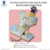 A+a Pets' Cat, Puppy and Small Dog Harness and Leash Set(Combo) - Quick Dry | Escape-Friendly | Comfortable Fit (Sky Blue Print, XS)
