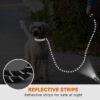 Taglory Rope Dog Leash 4 FT with Comfortable Padded Handle, Highly Reflective Threads Dog Leash for Medium Dogs, 3/8 inch, Black