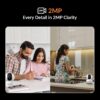 CP PLUS 2MP Smart Wi-Fi CCTV Security Camera with 360° View | View & Talk | Motion Tracking | CTC Cyber Secure Tech | Cloud Storage | Alexa & Google Home | CP-E25Q (Pack of 2)
