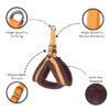Dog Fur Harness, Collar & Leash Combo Set, Adjustable Size | for 36-45 Kilogram Dogs (XL, Orange-Brown)