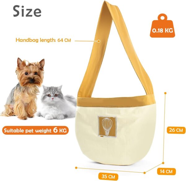 Cature Care by Nature Dog Purse Carrier for Small Dogs, Airline Approved Soft Sided Pet Carrier with Pockets, Ventilated Dog Carrying Bag for Puppy Cat, Dog Travel Supplies Bag (Beige)