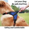 Subaka Butterfly Comfort No-Pull Dog Harness with Handle-Adjustable Reflective Pet Vest for Small, Medium & Large Dogs, Choke-Free Soft Padded Outdoor Training & Walking Harness Printed Blue XtraLarge
