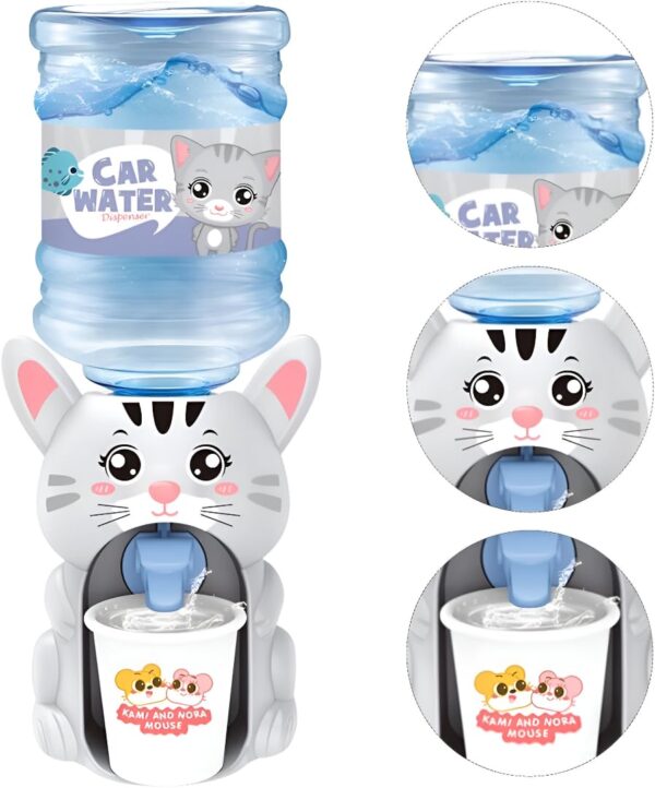 Big Water Dispenser, Toy for Kids Lovely Cartoon Animal Shaped Water Bottle and Mug Drinking Fountain Pumps Water, Juice & Milk Water Dispenser Toy Kids (Cat)