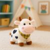 SCOOBA Super Soft 30cm Small White Color Cow Soft Toy - Polyfill Washable Cuddly Soft Plush Toy - Helps to Learn Role Play