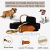 61rs55CidiL._SL1080_.jpg Vama Leathers I Heavy Duty Strong Leash I Anti Slip Leash I 100% Cotton I Soft & Comfortable to Hold I 2 Handle Leash I for Giant, Ex Large & Large Dogs I Army Green