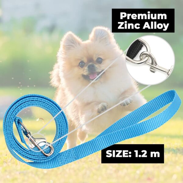 Kuber Industries Dog Chest Harness with Nylon Leash I No Pull, Soft Padded and Breathable Dog Vest I Adjustable, Reflective I Large, Blue