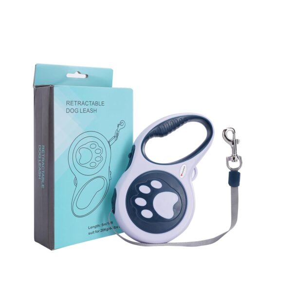 Retractable Dog Leash | 5M Heavy Duty Dog Leash for Small & Medium Size Dogs Upto 20 Kg| Strong Nylon Tape, Anti-Slip Handle, 360° Tangle-Free, One-Click Brake & Pause | (Upto 20 kg Dog, Blue)