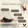 61si2hHko3L._SL1080_.jpg Vama Leathers I Heavy Duty Strong Leash I Anti Slip Leash I 100% Cotton I Soft & Comfortable to Hold I 2 Handle Leash I for Giant, Ex Large & Large Dogs I Army Green