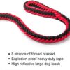61st8tJWLfL._SL1000_.jpg PETLICIOUS & MORE Heavy Duty Dog Tough Nylon Braided Dog Leash For Medium Dogs Maxi Dogs & Large Dogs (Red & Black),60 cm