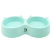 Foodie Puppies Non-Slip, Non-Toxic Pet Feeding Plastic Cat Face Shaped Foodie Puppies Non-Slip, Non-Toxic Pet Feeding Plastic Cat Face Shaped Double Bowl Food & Water Feeder 2-in-1 Bowl for Dogs, Puppies, Cats & Kittens (Color May Vary)