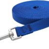 Nylon Dog Training Lead Dog Leash Long Leash15 Ft Long Leash for Dogs (1" Wide) (Blue, 15 Feet)
